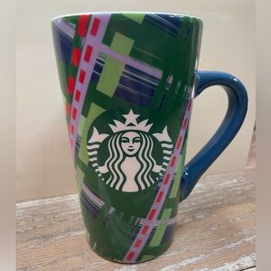 Starbucks 2020 Holiday Christmas Ceramic Coffee Mug Tall 16oz Green Plaid